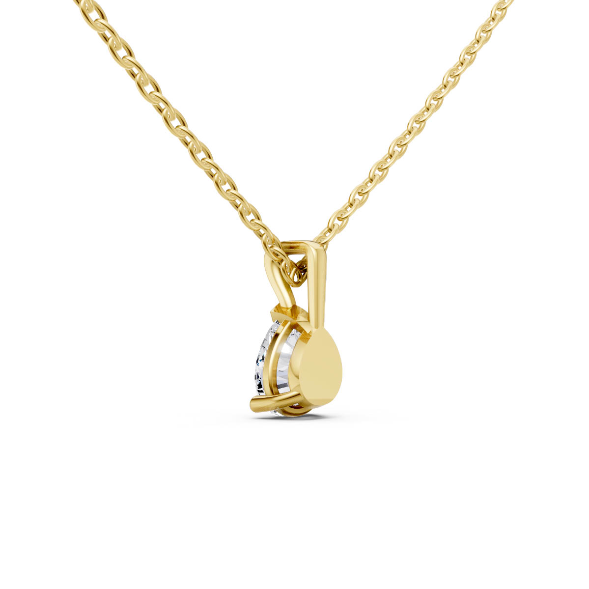 Elegant Pear Solitaire Pendant view 3