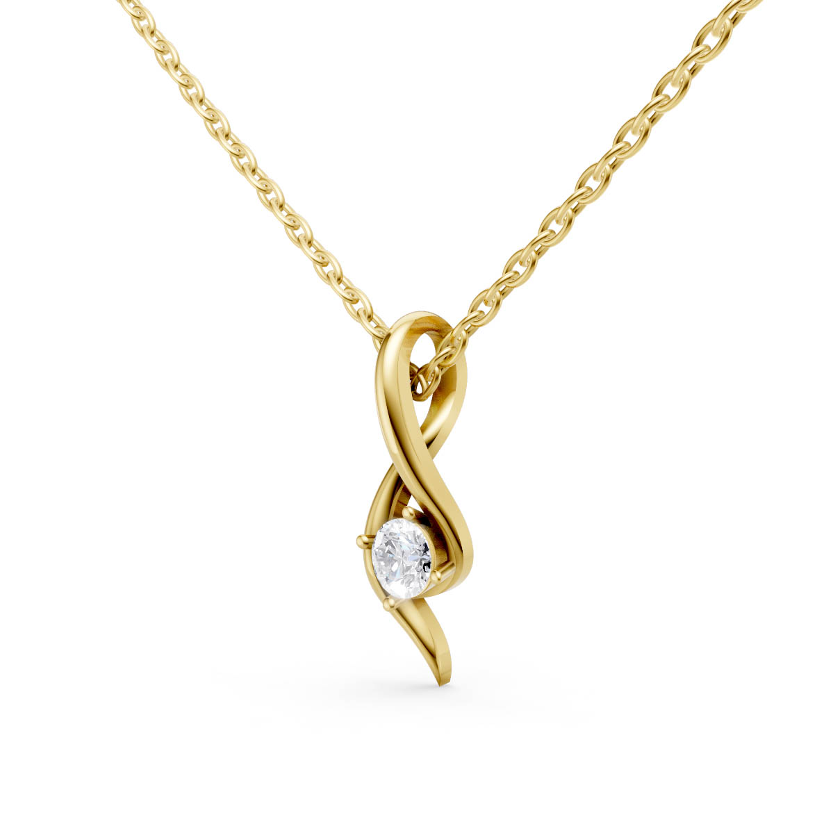 Twisted Solitaire Grace Pendant view 2