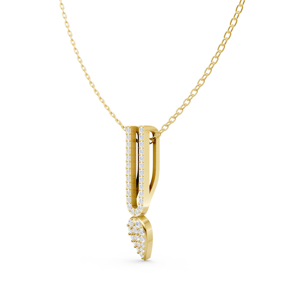 Pear Drop Halo Pendant view 2