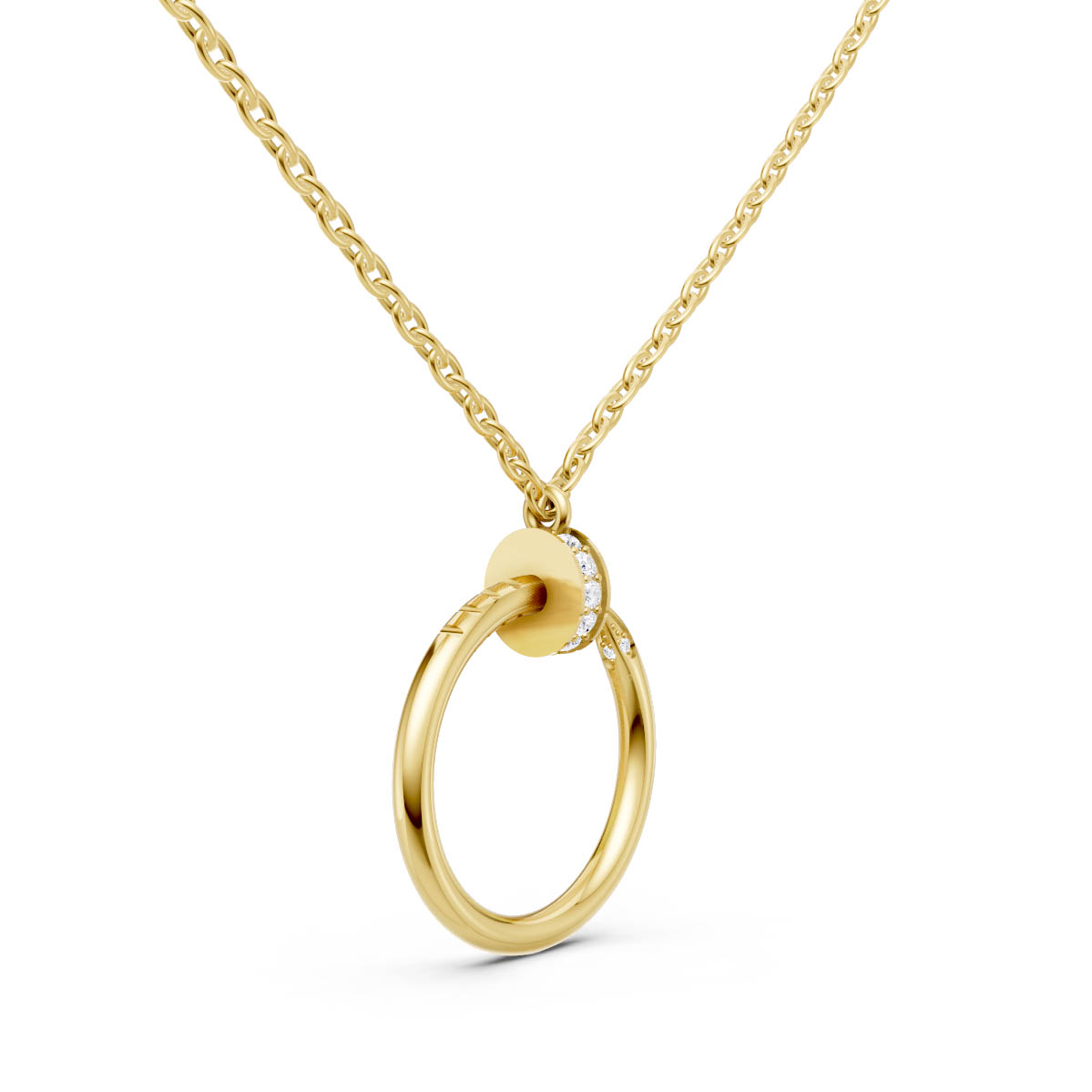 Modern Orbit Loop Pendant view 3