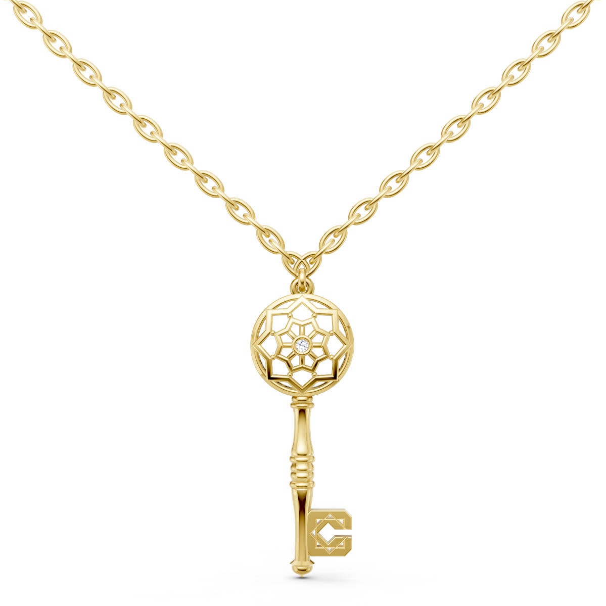 Enchanted Skeleton Key Pendant view 1