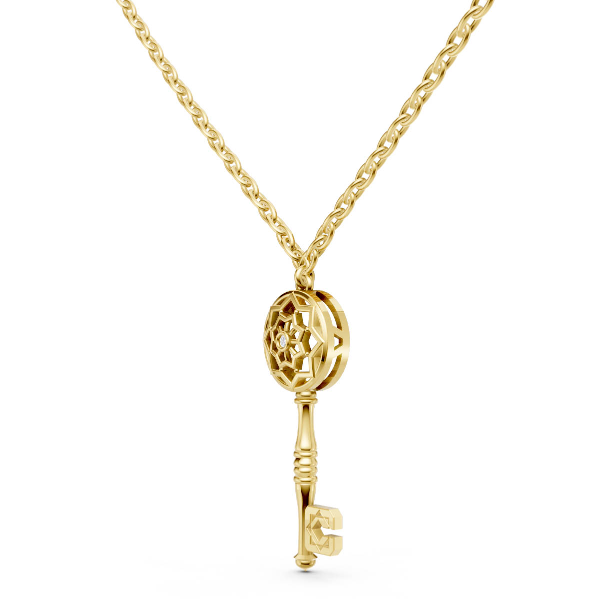 Enchanted Skeleton Key Pendant view 2