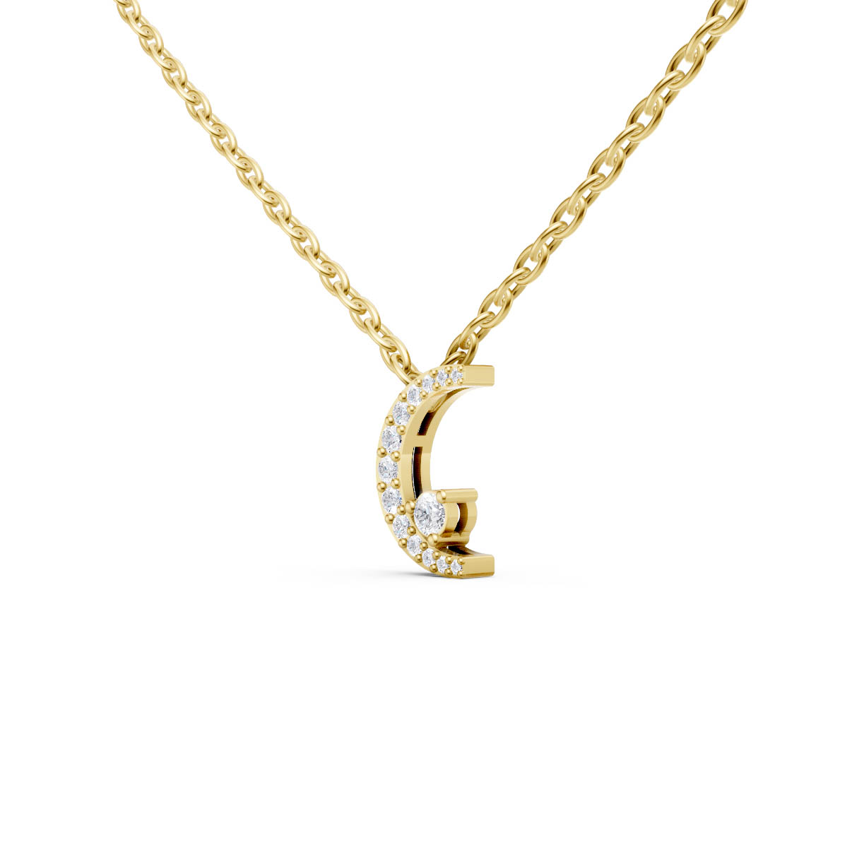 Crescent Glow Charm Pendant view 2