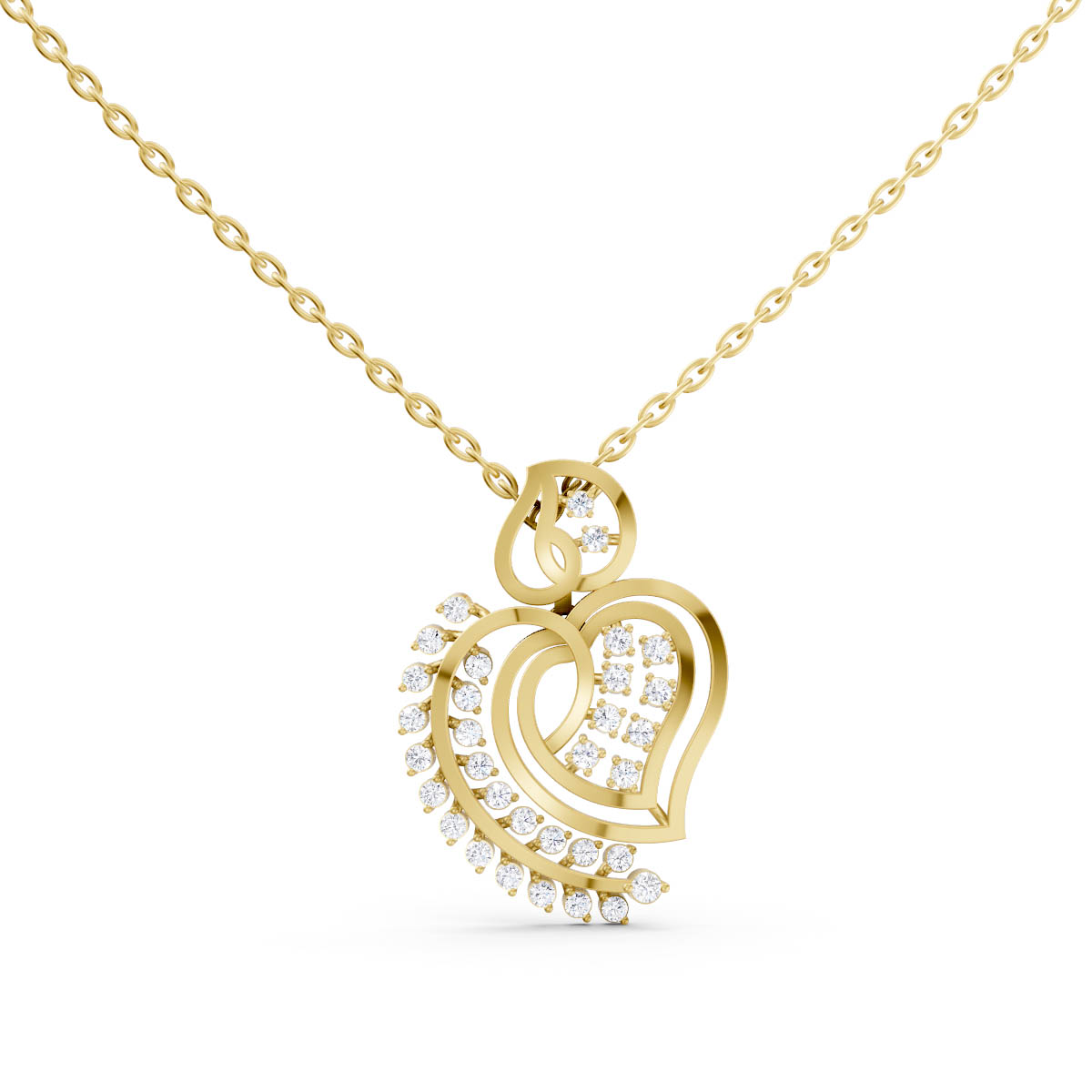 Heartleaf Radiance Charm Pendant