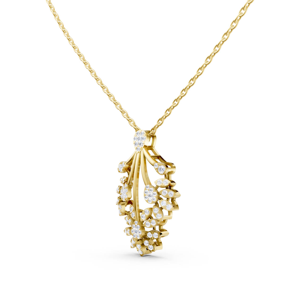 Cascading Blossom Spark Pendant view 2