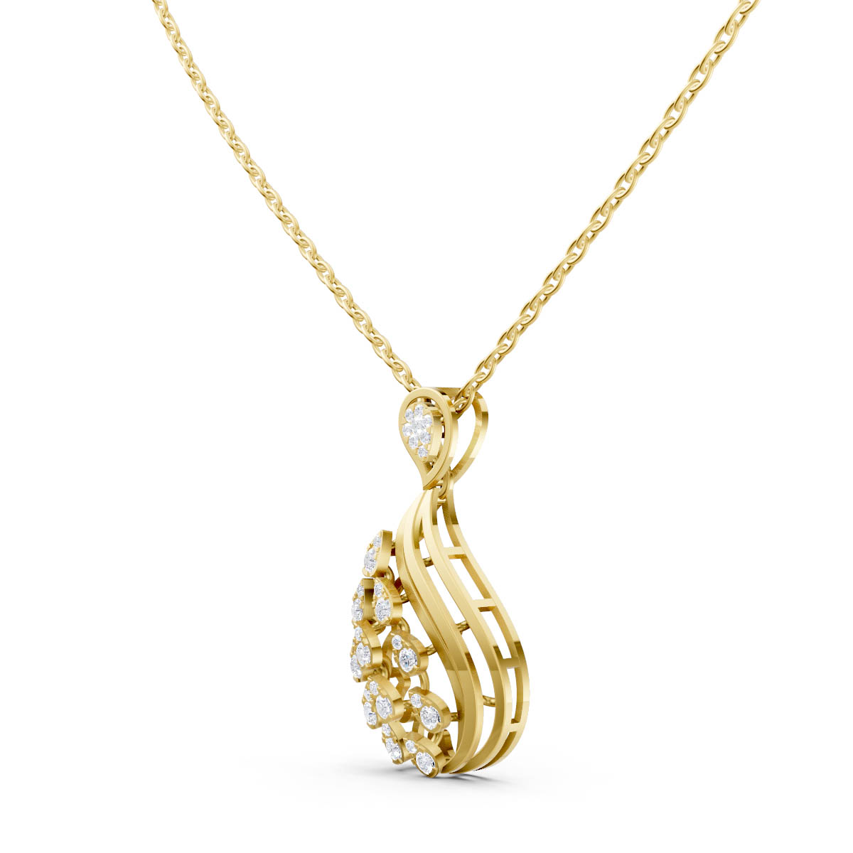 Graceful Dewdrop Cascade Pendant view 2