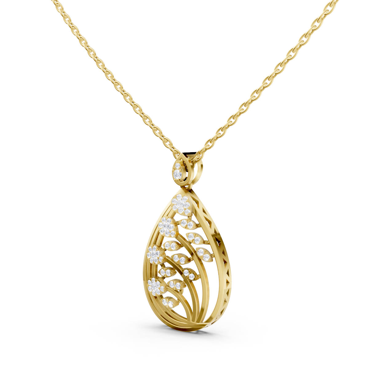 Blooming Teardrop Grace Pendant view 2