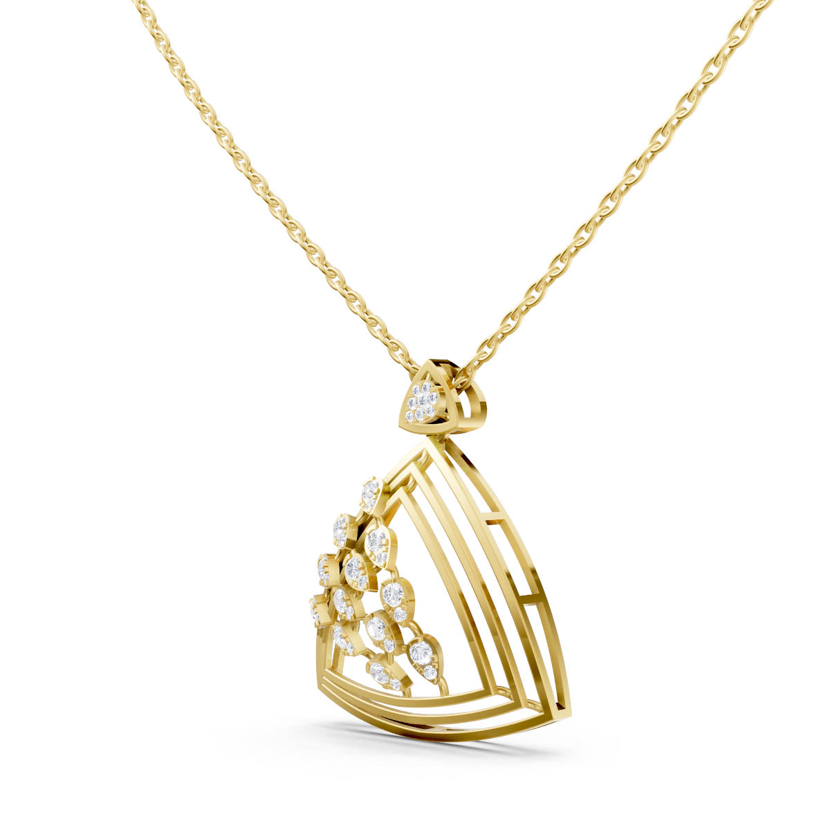 Geometric Vine Elegance Pendant view 2