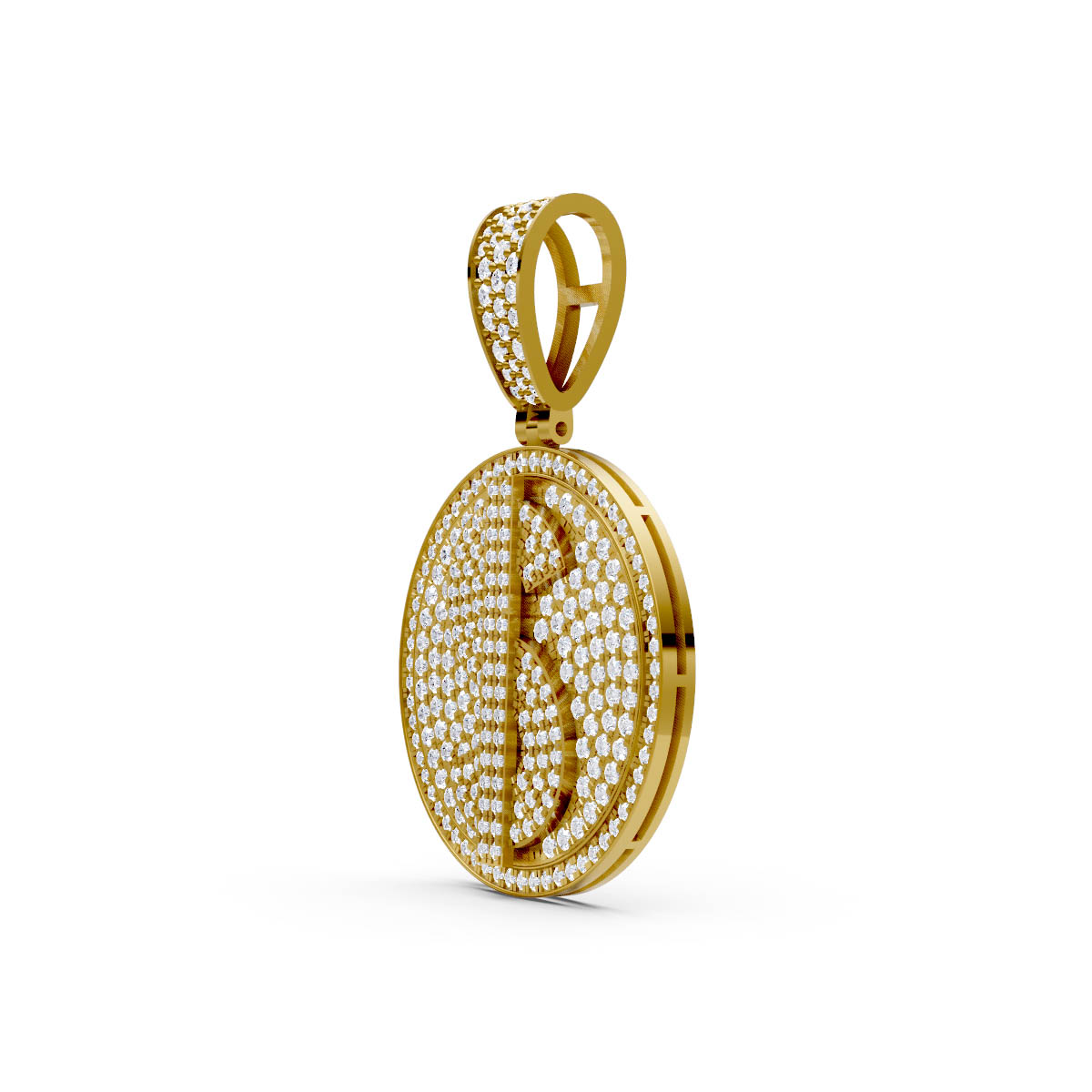 Radiant Shield Disc Pendant view 2