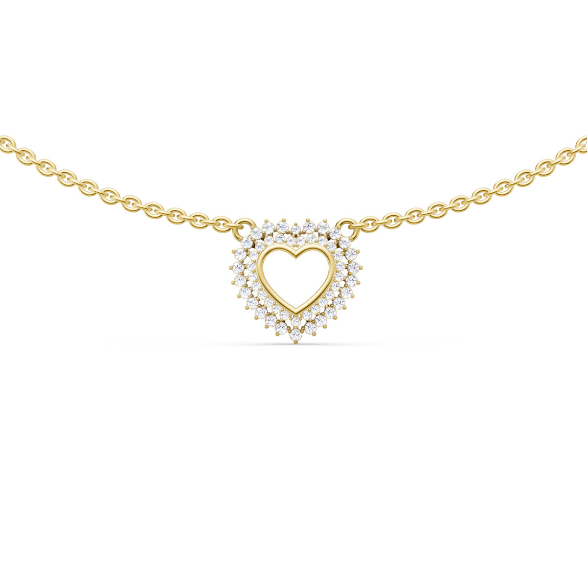Radiant Heart Halo Pendant