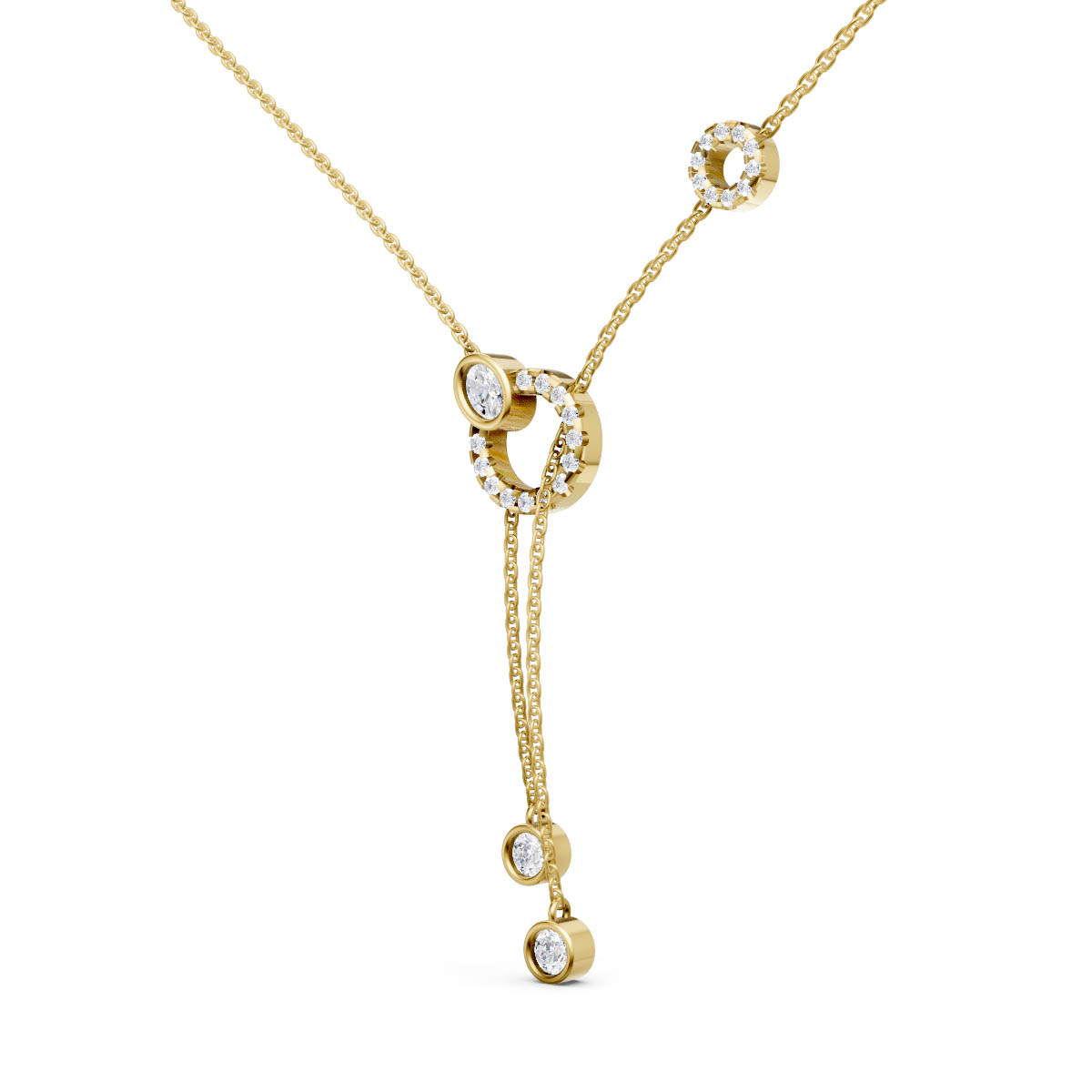 Circular Drop Lariat Pendant view 2