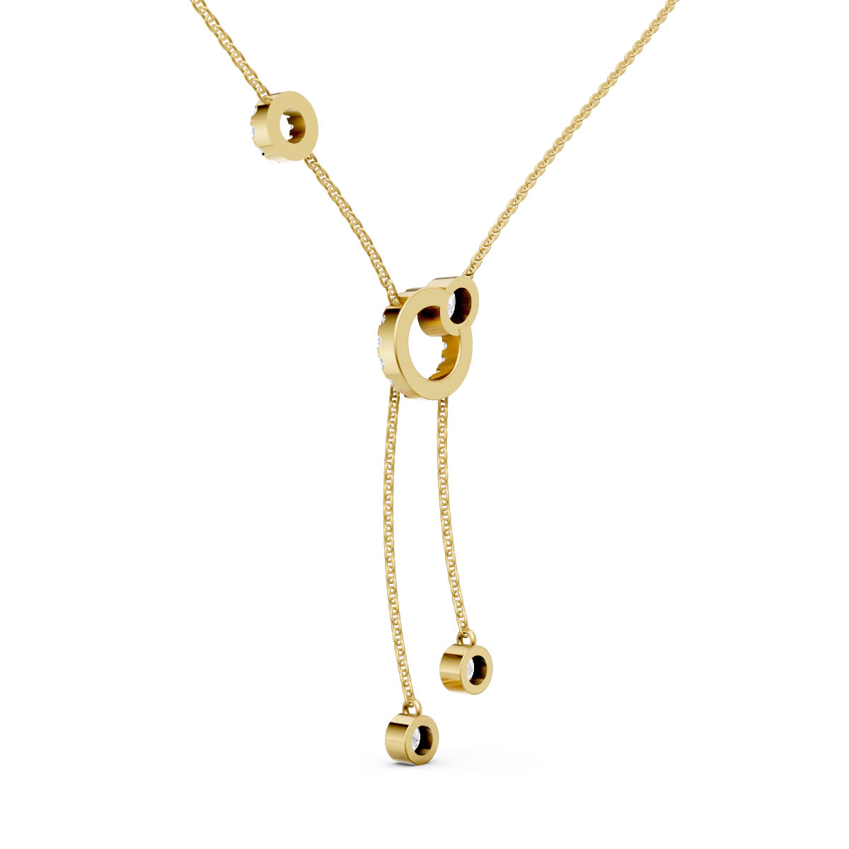 Circular Drop Lariat Pendant view 3