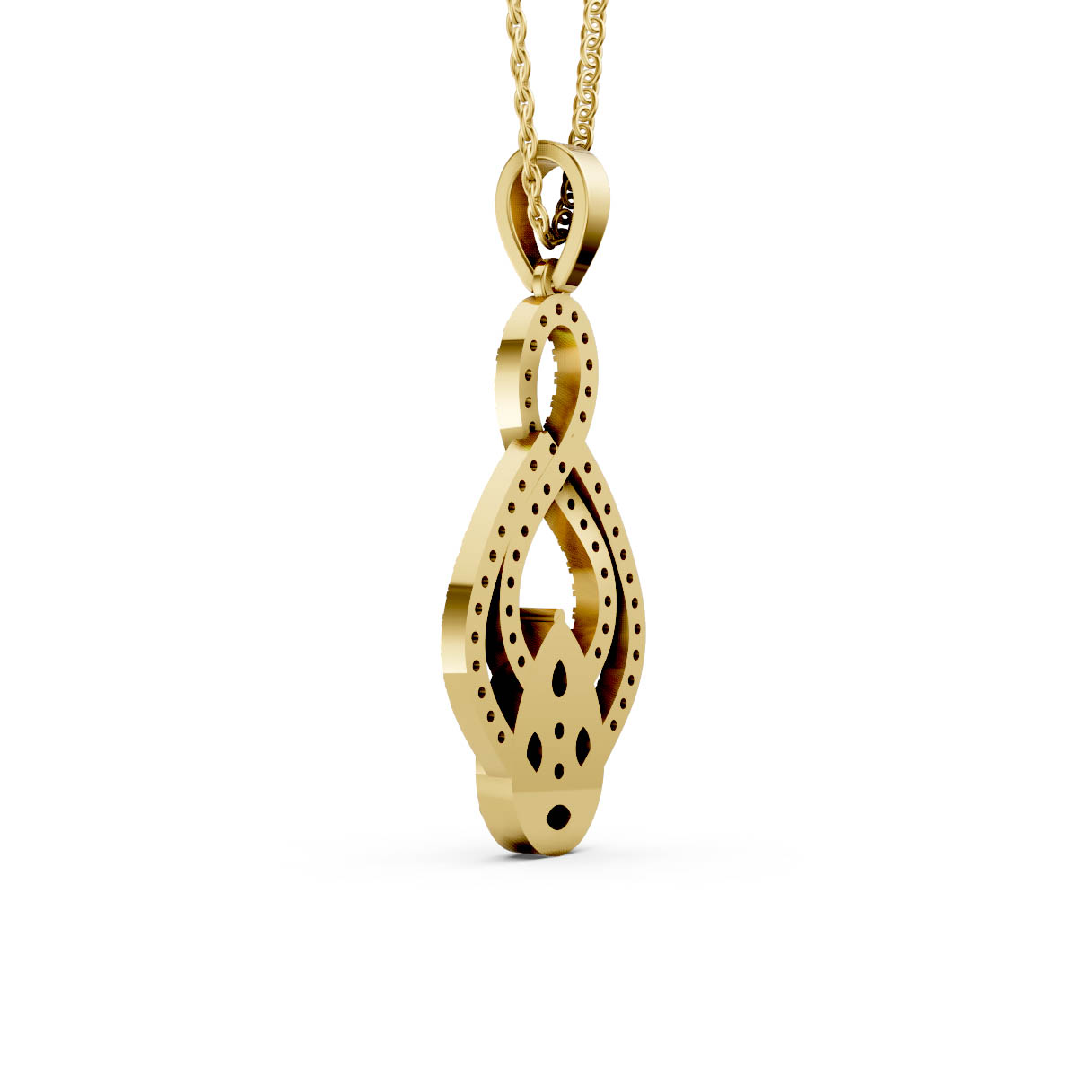 Infinity Pear Diamond Pendant view 3