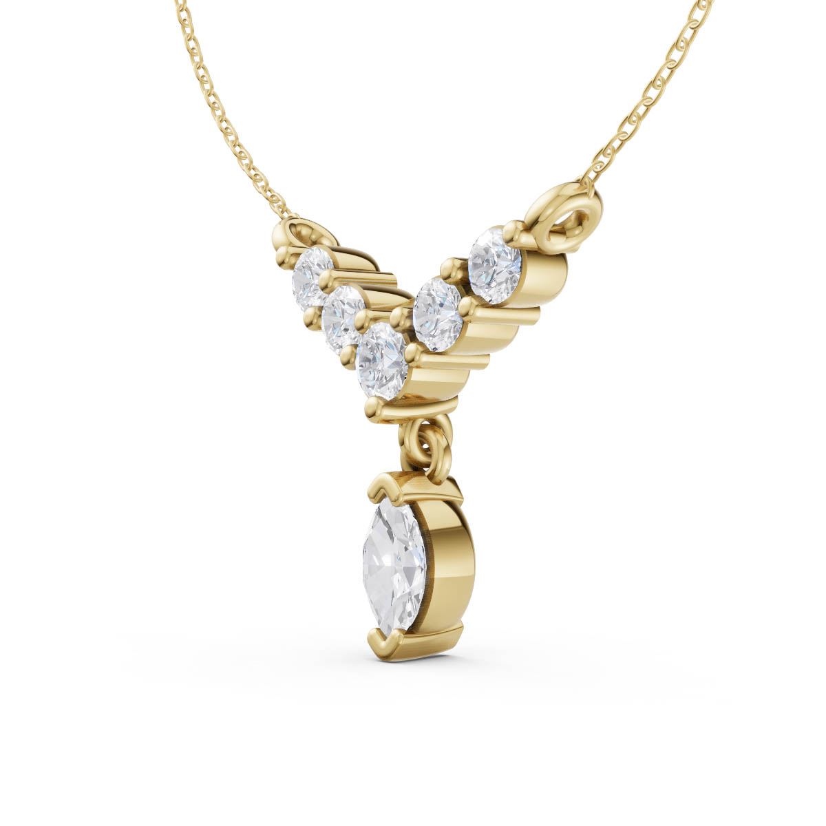 Marquise Drop Lariat Pendant view 2