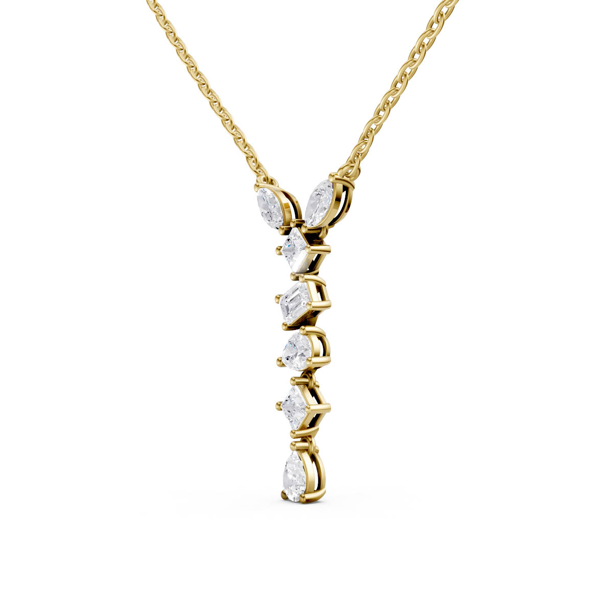 Mixed Cut Diamond Drop view 2