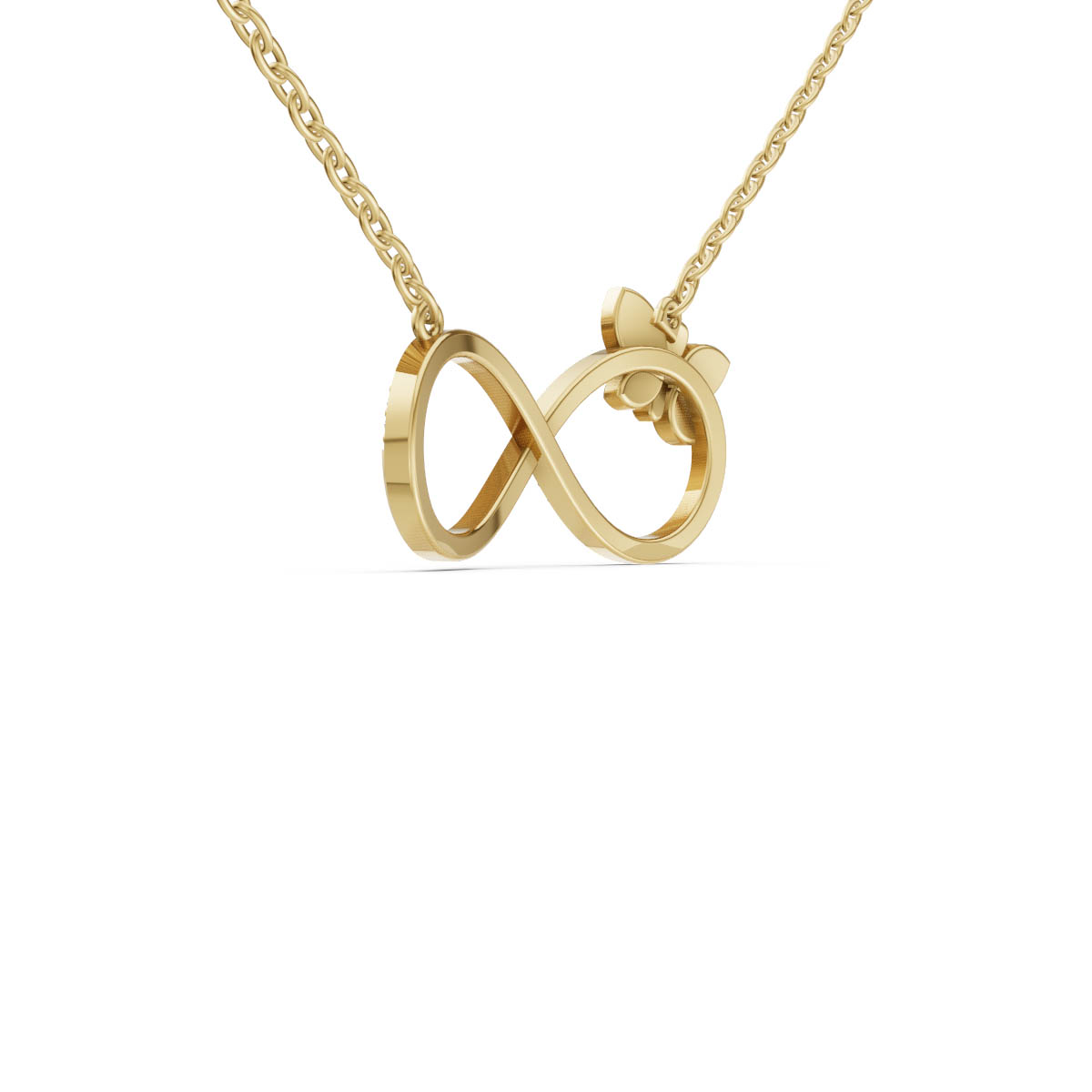 Butterfly Infinity Diamond Pendant view 3