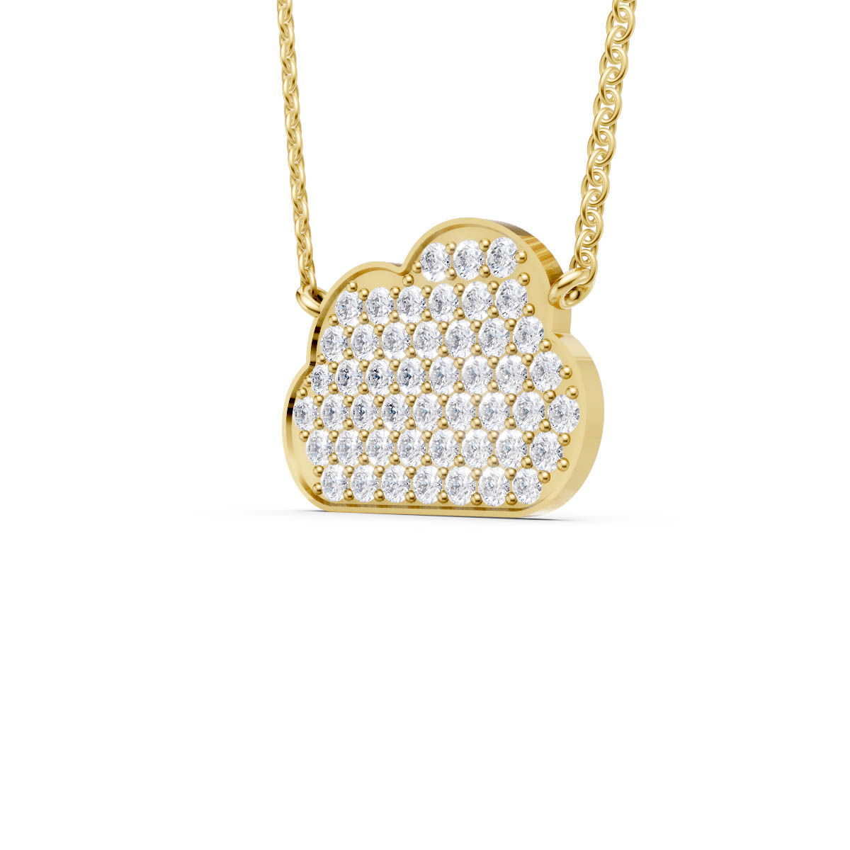 Diamond Pavé Cloud Pendant view 2