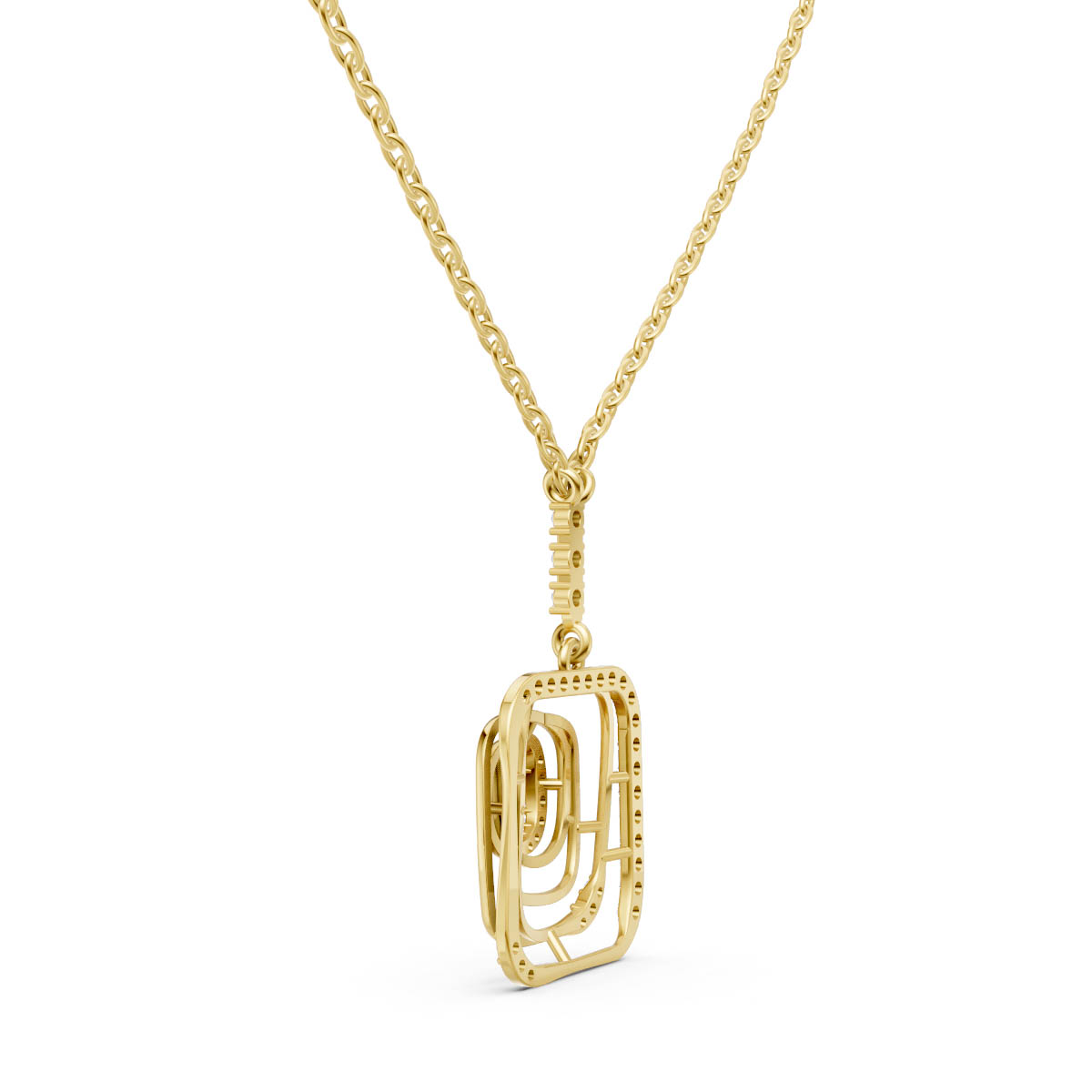 Modern Geometric Letter Pendant view 3